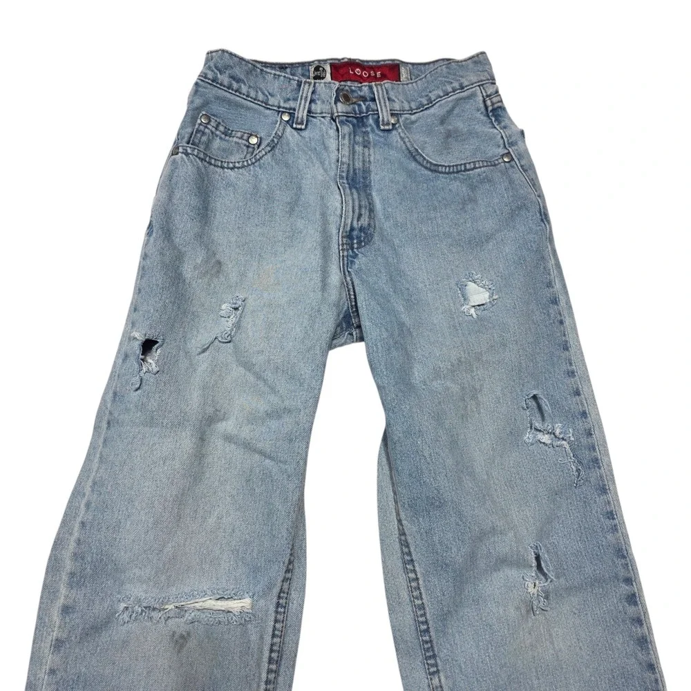 Levi's Silvertab Loose Fit Student Jeans Light Wash Distressed Denim W27 L30‎